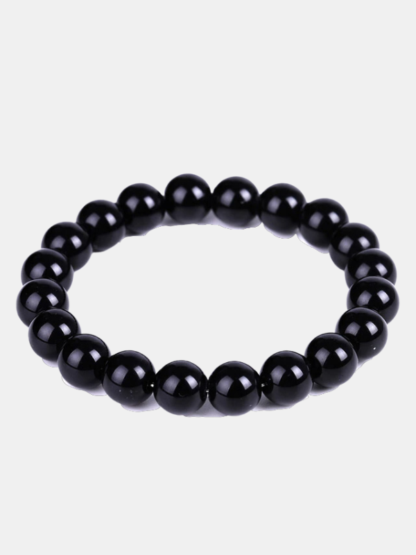 Bracelet de perles d'obsidienne