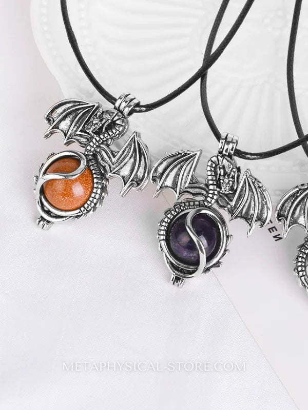 Amethyst Dragon Necklace - Amethyst