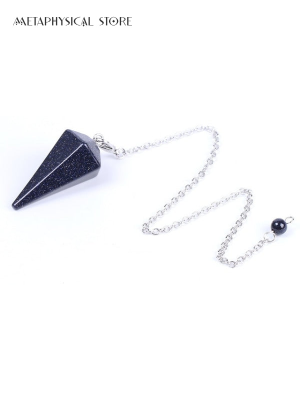 Blue quartz pendulum