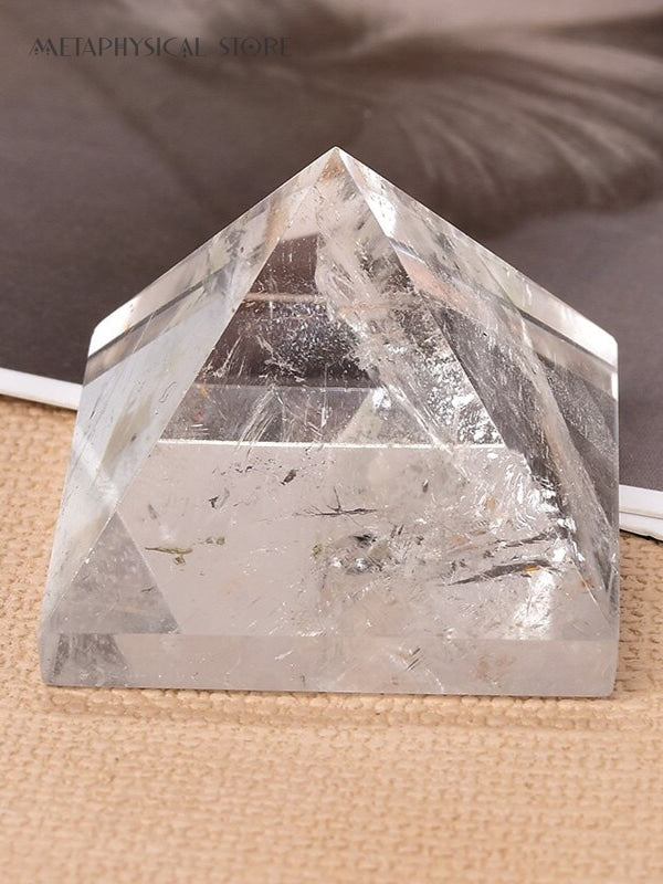 Clear quartz pyramid