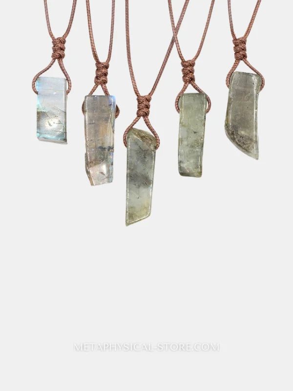 Crystal Slice Necklace Labradorite