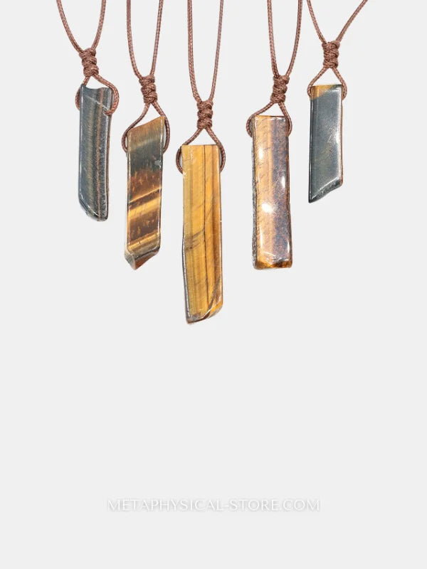 Crystal Slice Necklace Tiger eye