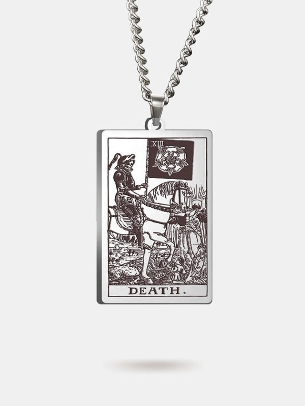 Death Tarot card necklace