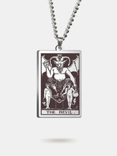Devil Tarot card necklace