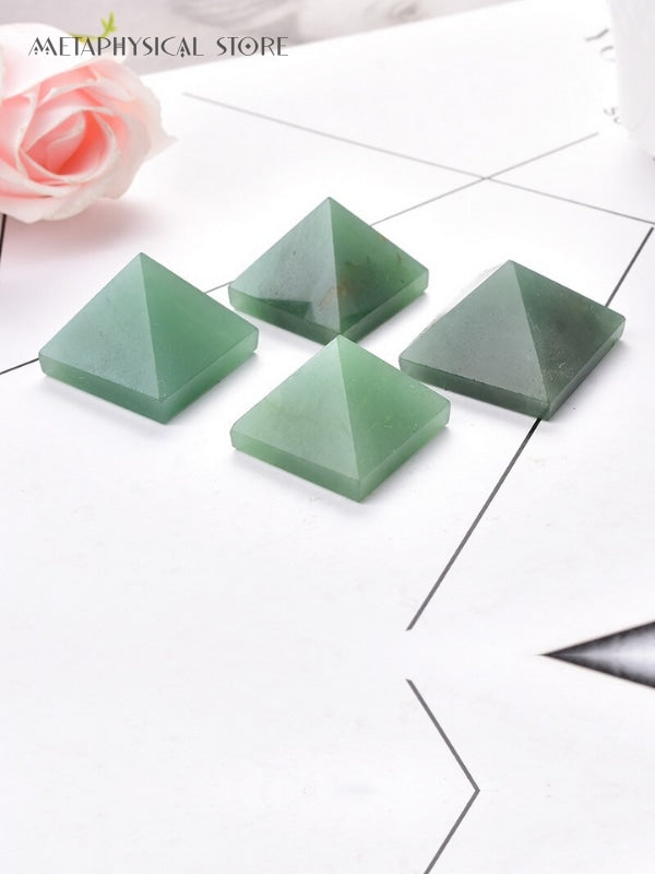 Green aventurine pyramid
