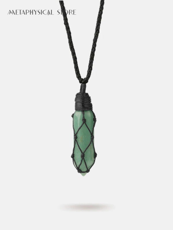 Hexagon gemstone necklace