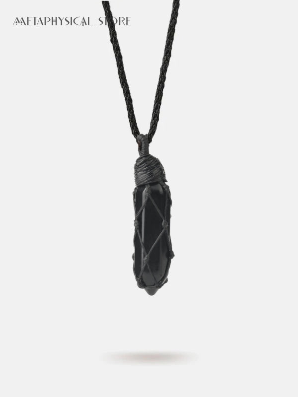 Hexagon gemstone necklace