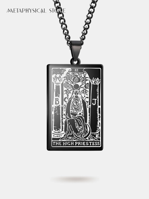 High Priestess Tarot card necklace