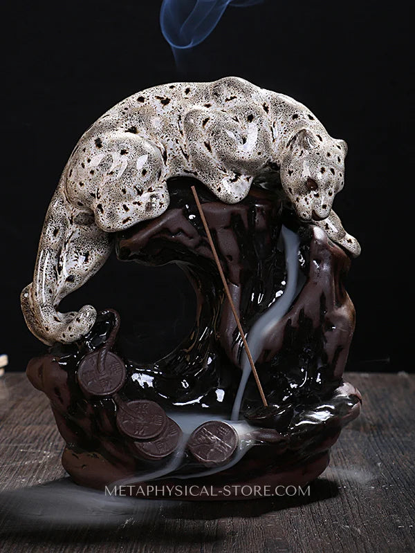 Leopard Incense Burner