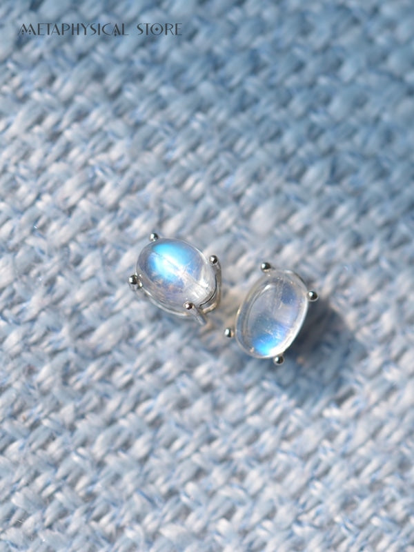 Moonstone stud earrings