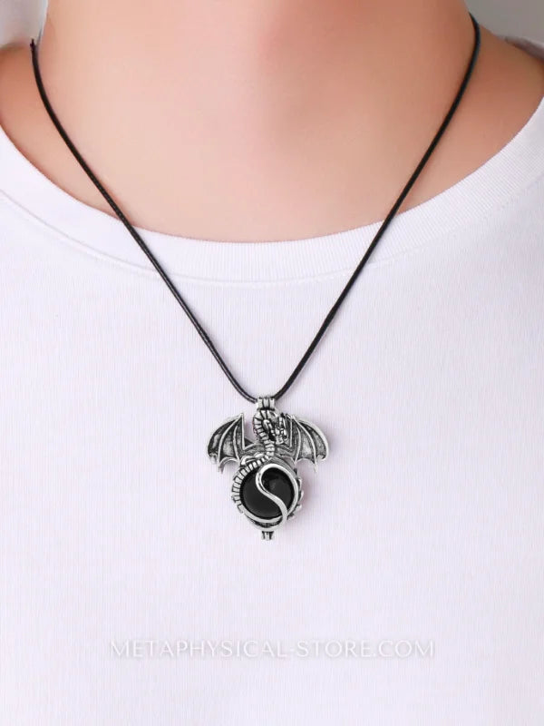 Obsidian Dragon Necklace - Obsidian