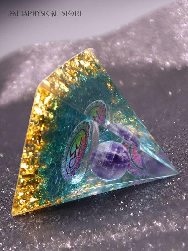 Orgone pyramid crystal