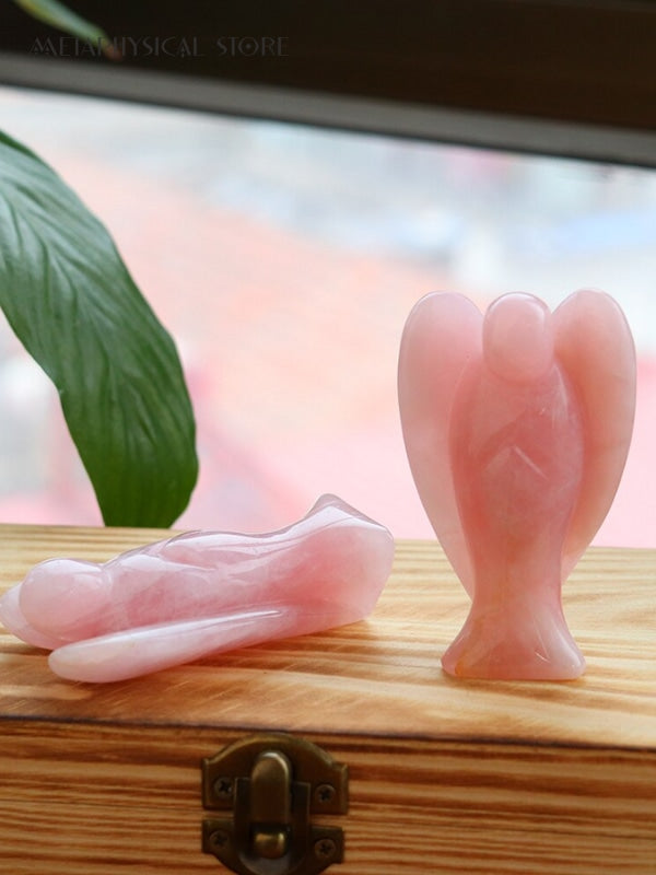 Rose quartz angel