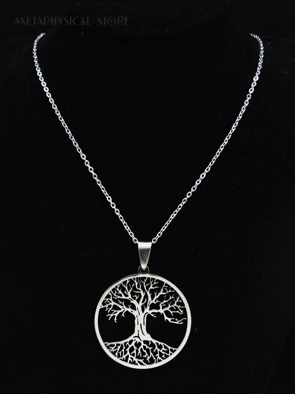 Silver tree of life necklace
