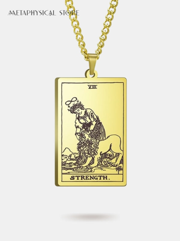 Strength Tarot card necklace