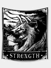 Strength tarot card tapestry