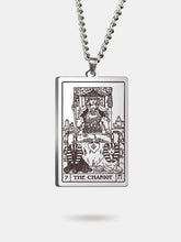The Chariot tarot card necklace