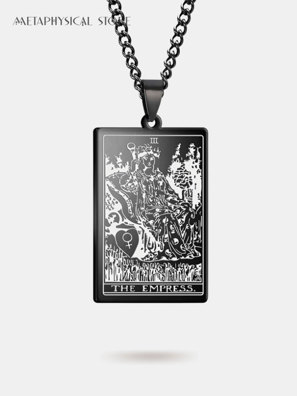 The Empress tarot card necklace