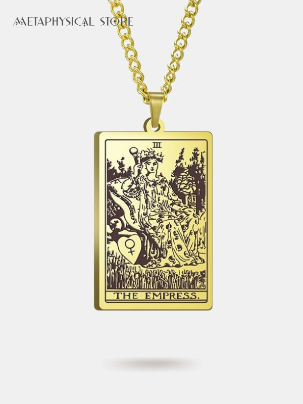 The Empress tarot card necklace