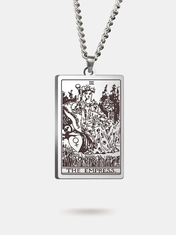 The Empress tarot card necklace