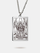 The Justice tarot card necklace