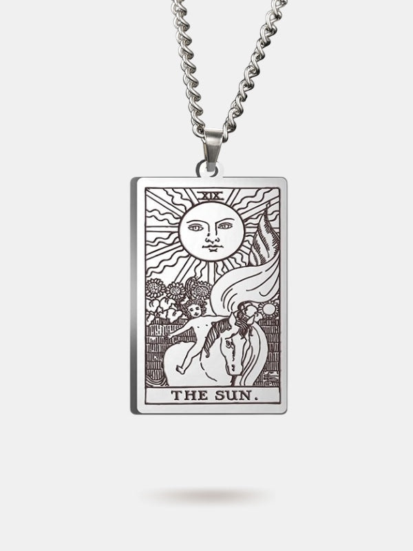 The Sun Tarot card necklace