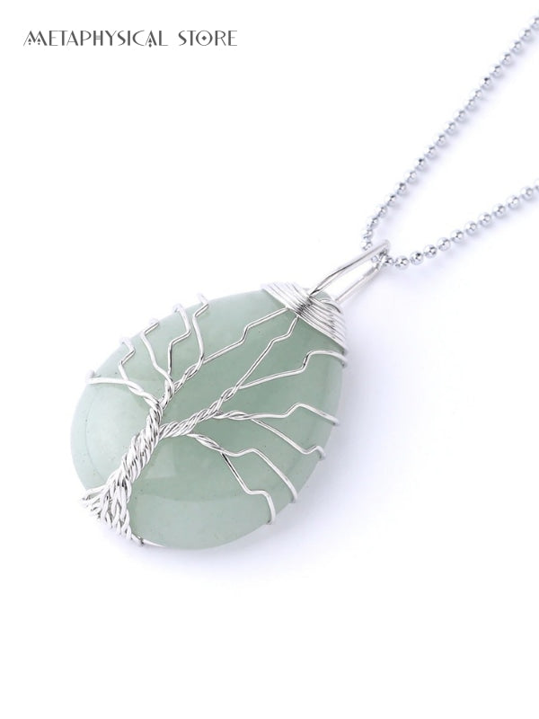 Tree of life crystal necklace