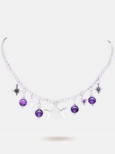 Triple Moon Necklace Amethyst
