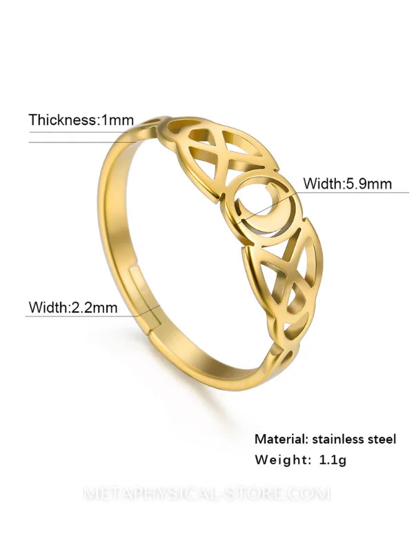 Triple Moon Ring