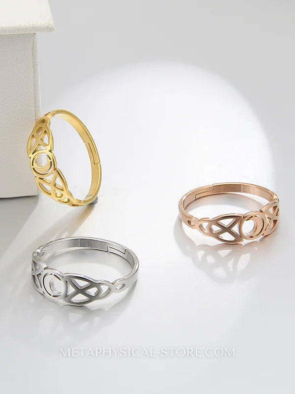 Triple Moon Ring