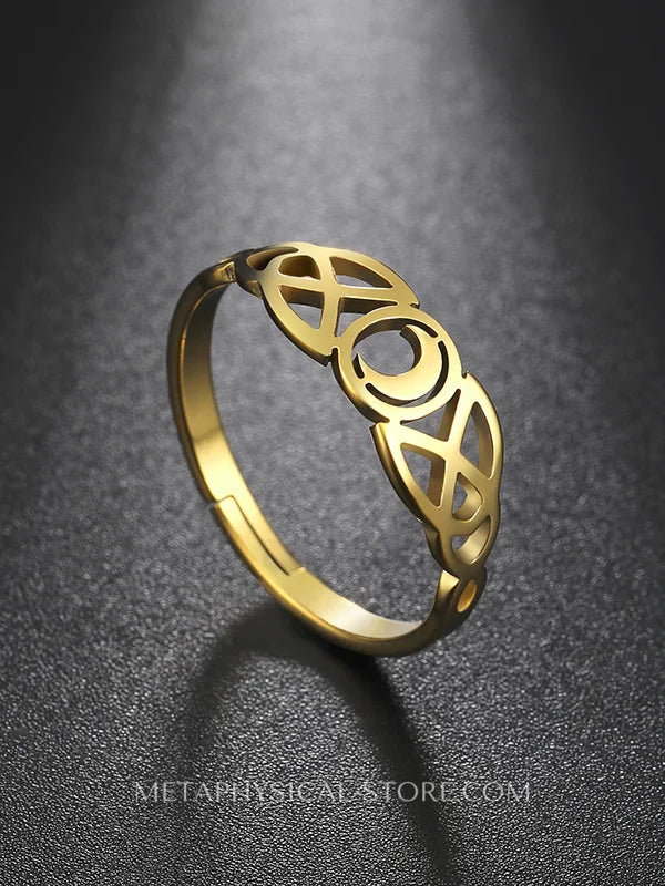 Triple Moon Ring