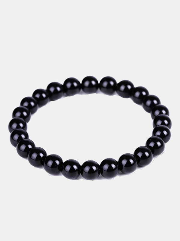 Bracelet de perles d'obsidienne