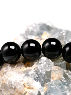 Bracelet de perles d'obsidienne