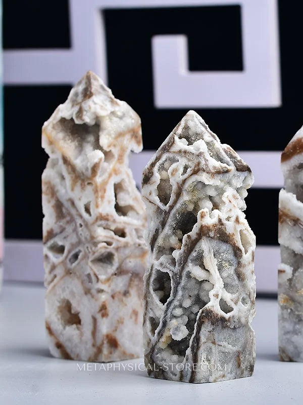 Druzy Agate Tower