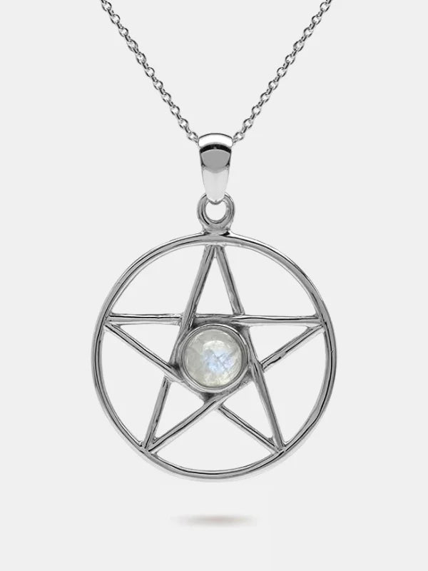 Moonstone Pentacle necklace