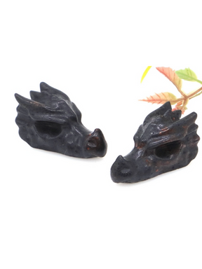 Têtes de dragon en cristal