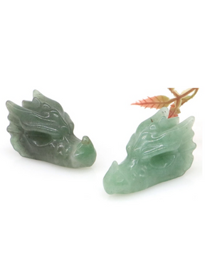 Têtes de dragon en cristal