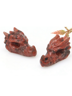 Têtes de dragon en cristal