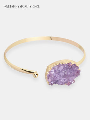Amethyst druzy bracelet