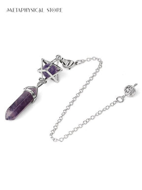 Amethyst Merkaba pendulum
