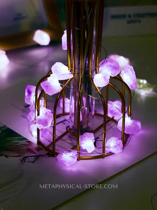 Amethyst string lights