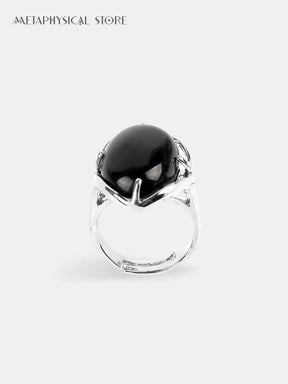 Black agate ring