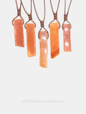Crystal Slice Necklace Red aventurine