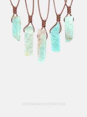 Crystal Slice Necklace Amazonite