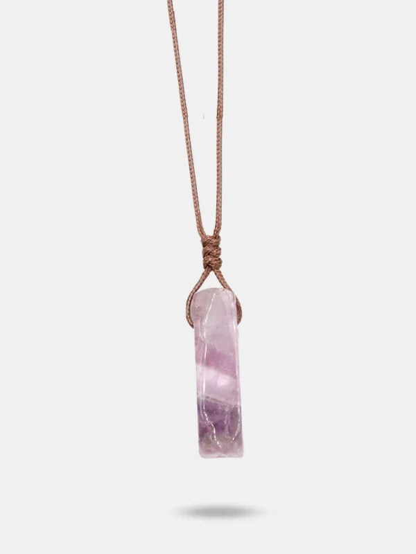 Crystal Slice Necklace Amethyst