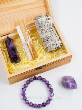 Energy Cleansing Smudge Kit With Amethyst
