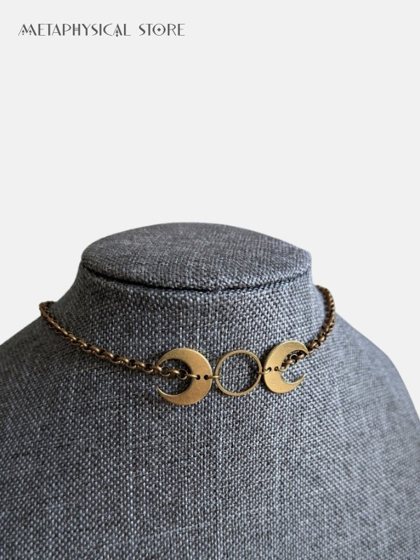 Gold witch necklace