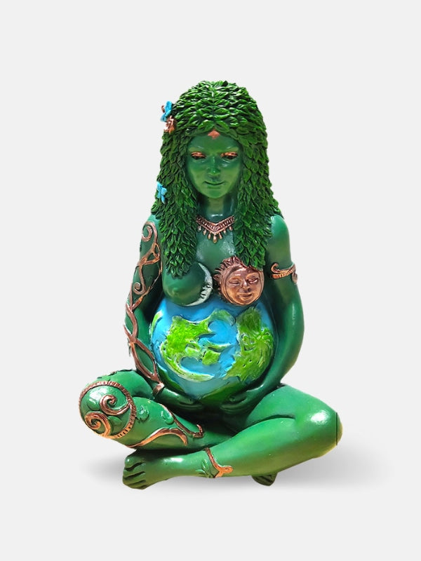 Green Gaia statue