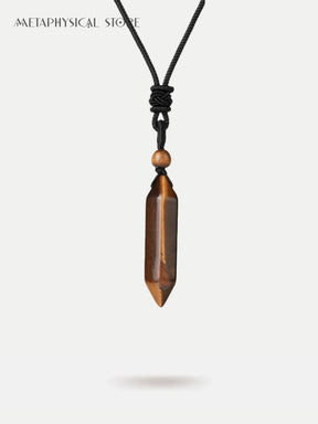 Healing point crystal necklace