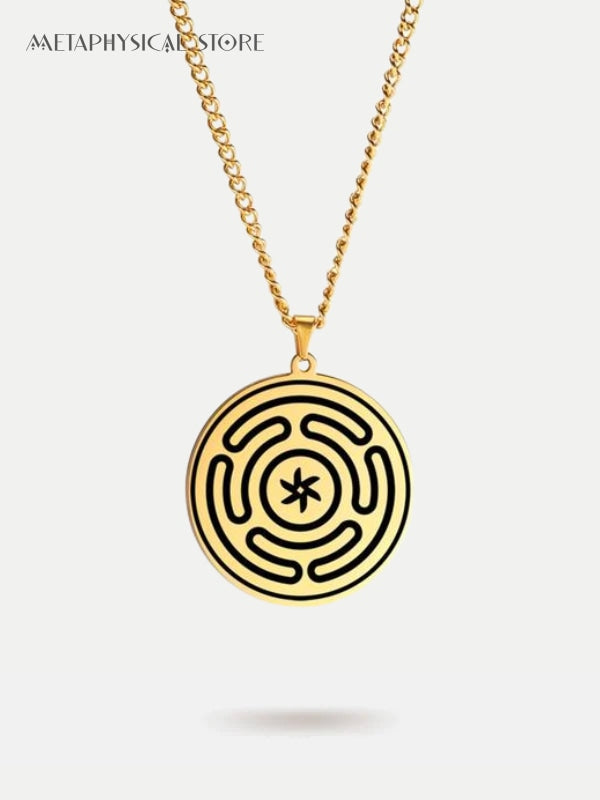 Hecate wheel necklace